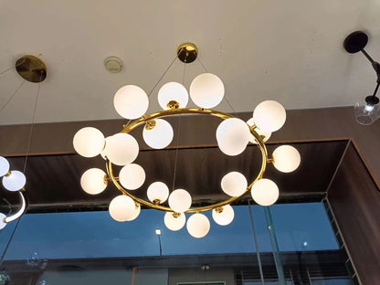 ثريا سقف على شكل كرة زجاجية من DecorBites™ لديكور غرفة الطعام والمعيشة