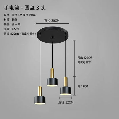Nordic White Metal Pendant Light in Brushed Nickel
