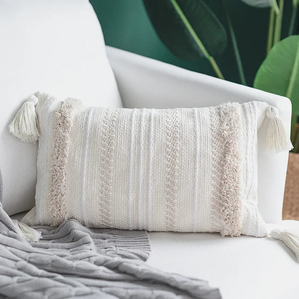 Cotton Tassel Sofa Pillowcase