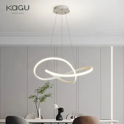 DecorBites™ LED Chandelier Light: Modern Aluminum Acrylic Pendant for Dining Room & Restaurant