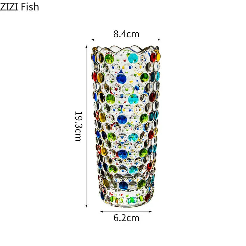 DecorBites™ Glass Vase Hydroponics Flower Pots Desk Decoration Floral Vases