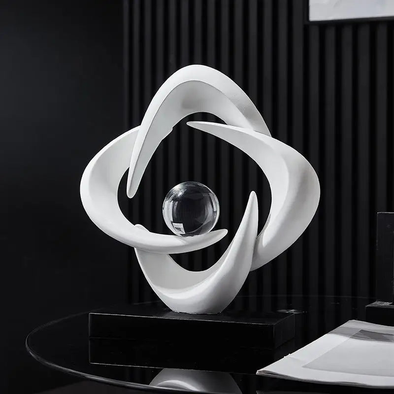 ديكوربايتس™ تمثال تجريدي من الراتنج لتزيين المنزل وقطعة مركزية للطاولة