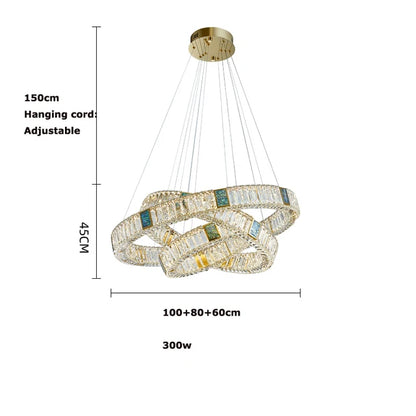 DecorBites™ Golden LED Ring Chandelier for Modern Luxury Living and Dining Spaces