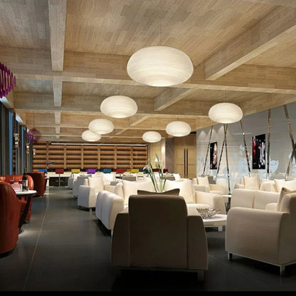 DecorBites™ Glass Whorls Cocoon Pendant Light - Milky White, Modern Hanging Lamp