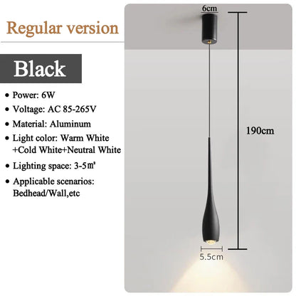 Minimalist Adjustable Touch-Dimming Pendant Light