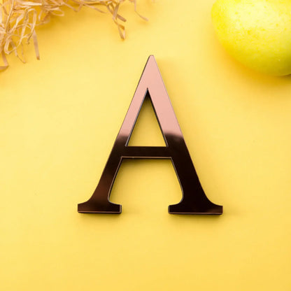 ديكور حائط ثلاثي الأبعاد من DecorBites™ بتصميم مرآة بأحرف أبجدية للمنزل والحفلات وحفلات الزفاف