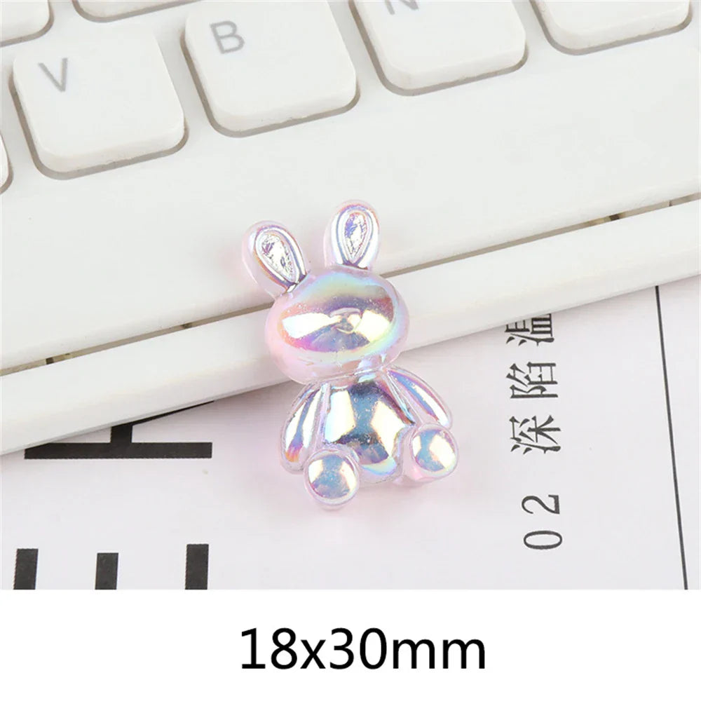 ديكوربايتس™ كابوشون راتنجي على شكل أرنب كاواي لأعمال سكرابوكينغ والحرف اليدوية