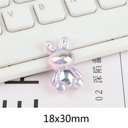 ديكوربايتس™ كابوشون راتنجي على شكل أرنب كاواي لأعمال سكرابوكينغ والحرف اليدوية