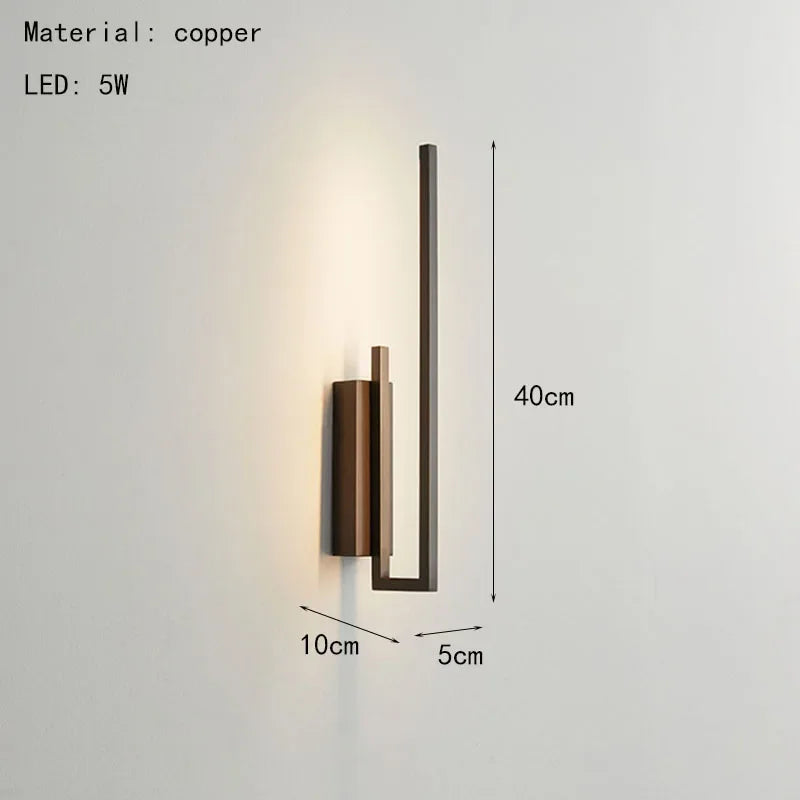 DecorBites™ Brass Wall Sconce Dimmable Modern Lamp for Foyer, Bedroom, Restaurant, Aisle