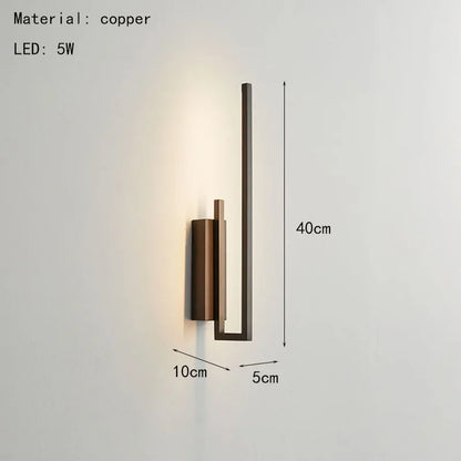 DecorBites™ Brass Wall Sconce Dimmable Modern Lamp for Foyer, Bedroom, Restaurant, Aisle