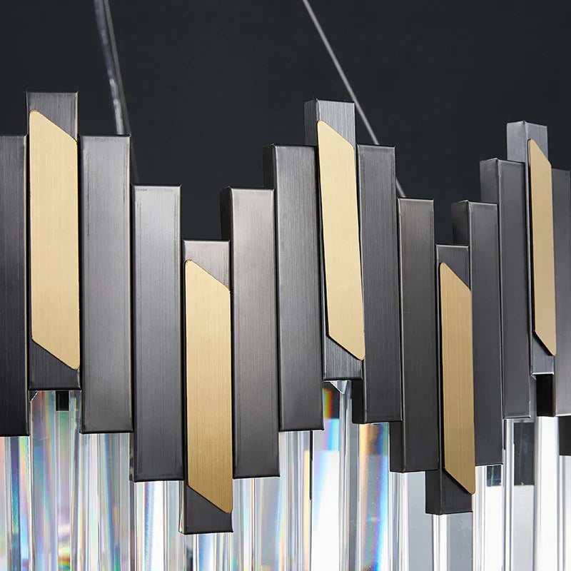 DecorBites™ Crystal LED Chandelier with Remote Control for Home Living Room Kitchen Lighting