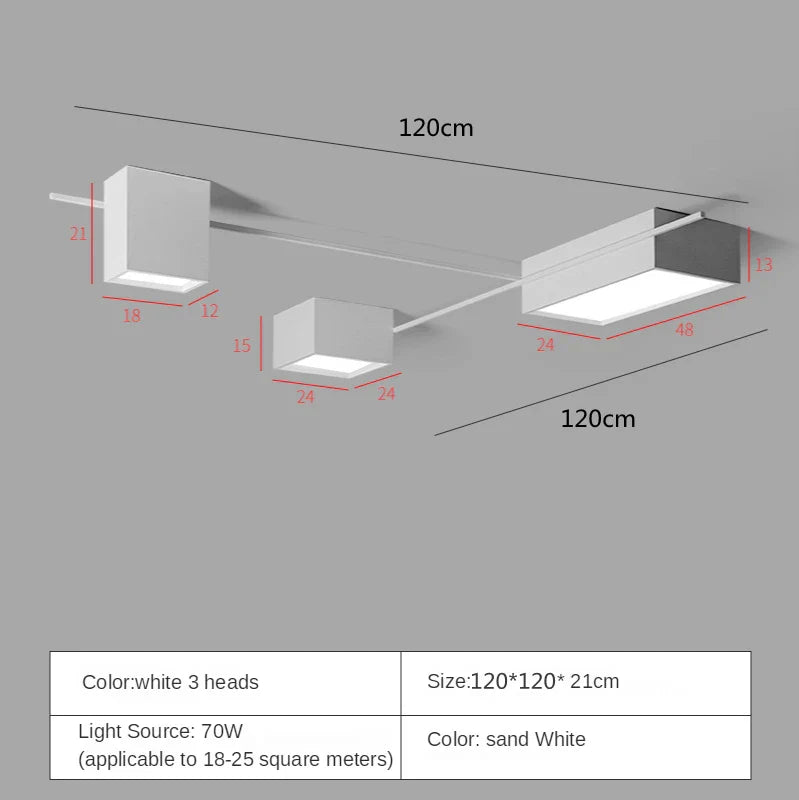 DecorBites™ Black Nordic LED Ceiling Lights Chandeliers for Modern Living Room Decoration