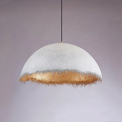 DecorBites™ Gold White Half Nest Pendant Lamp for Stylish Home & Restaurant Lighting