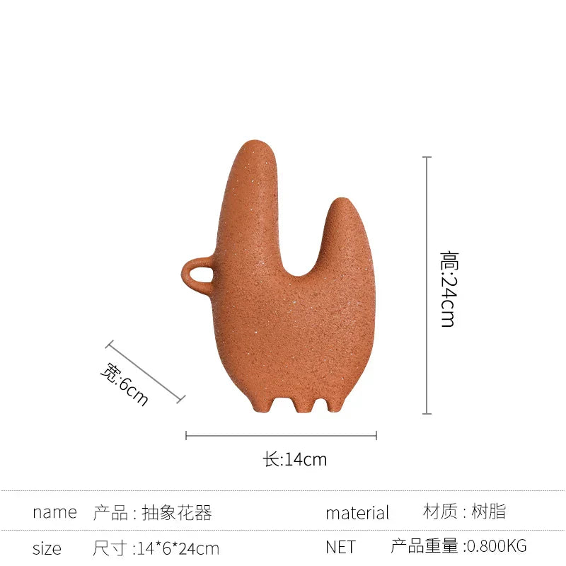 DecorBites™ Golden Ring Black and White Striped Abstract Resin Figurines Home Decor