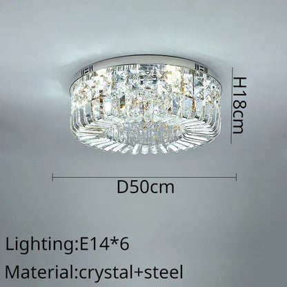 DecorBites™ Crystal Ring LED Ceiling Lamp: Modern Luxury for Home Décor