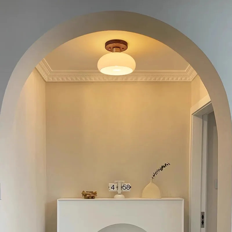 DecorBites™ LED Wood Canopy Ceiling Lamp Modern Living Room Light Fixtures