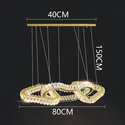 DecorBites™ Crystal Chandelier: Luxury Living Room & Dining Room Pendant Light