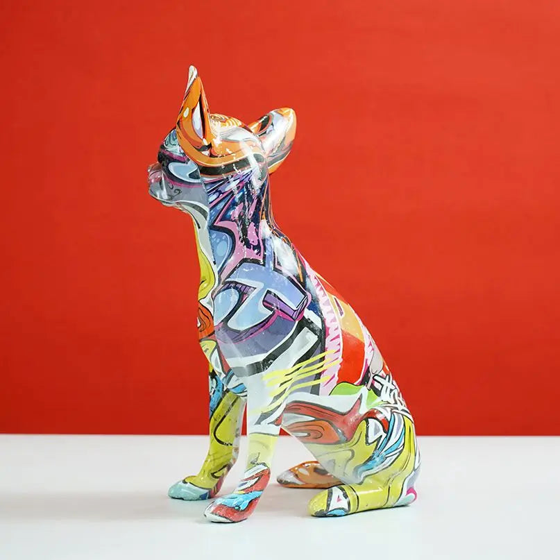 DecorBites™ Chihuahua Dog Sculpture Resin Statue Pop Art Modern Home Decor
