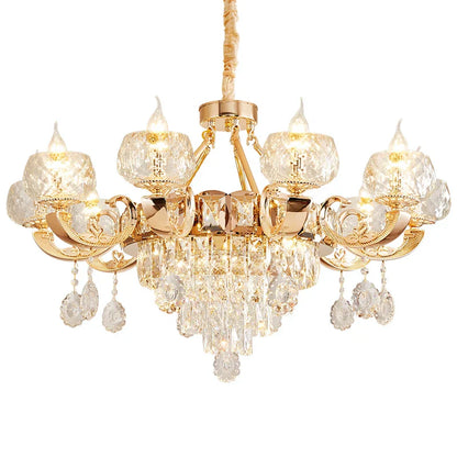 DecorBites™ Crystal Chandelier: Grand European Villa High-end Fixture for Living Room, Restaurant, Building