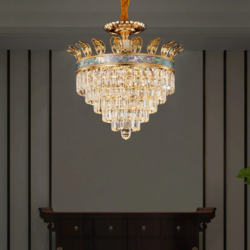 Copper Crystal Chandelier 34-Head D163cm