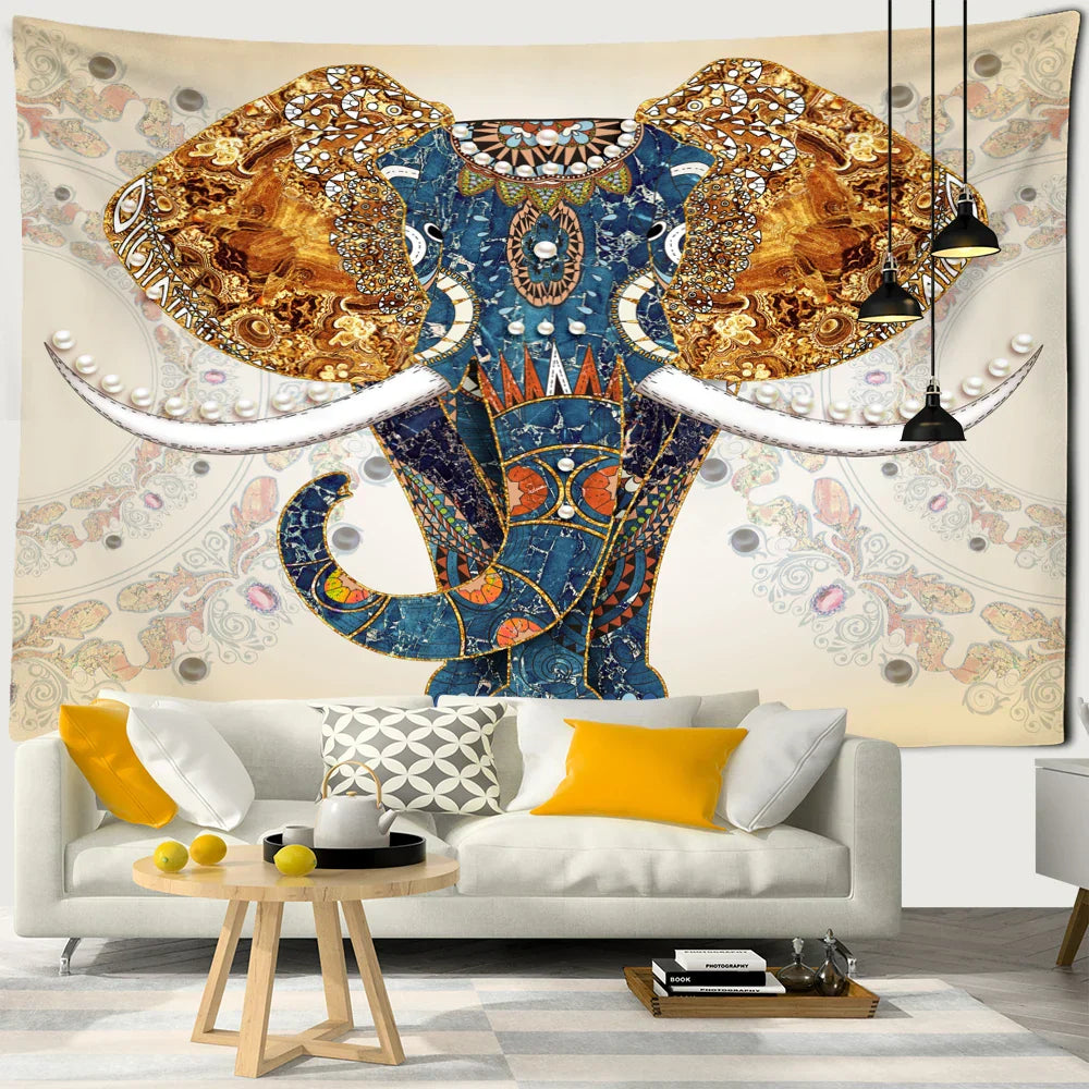 Decobites Elephant Mandala Tapestry Tree of Life Wall Hanging Psychedelic Witchcraft Home Decor