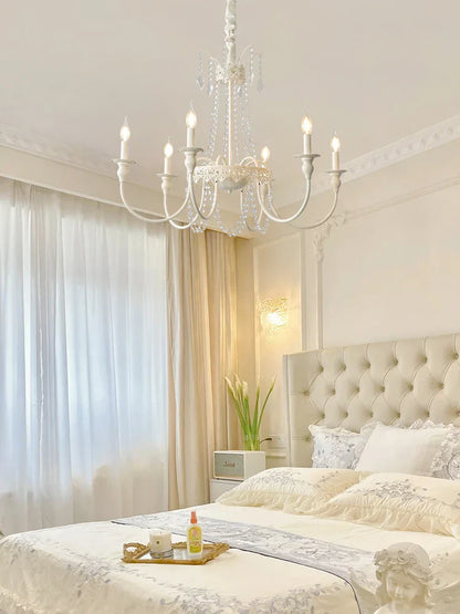 Lámpara de araña DecorBites™ French Light Luxury Living Room Chandelier American Atmosphere Candle Lamp