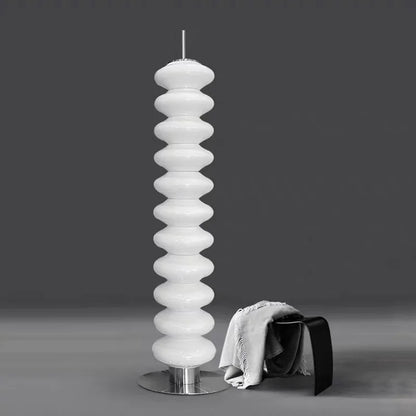 DecorBites™ Gourd Glass Floor Lamp: Nordic Design LED Night Light for Bedroom and Living Room