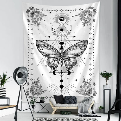 Decobites Geometric Butterfly Tapestry Wall Hanging for Bohemian Home Decor