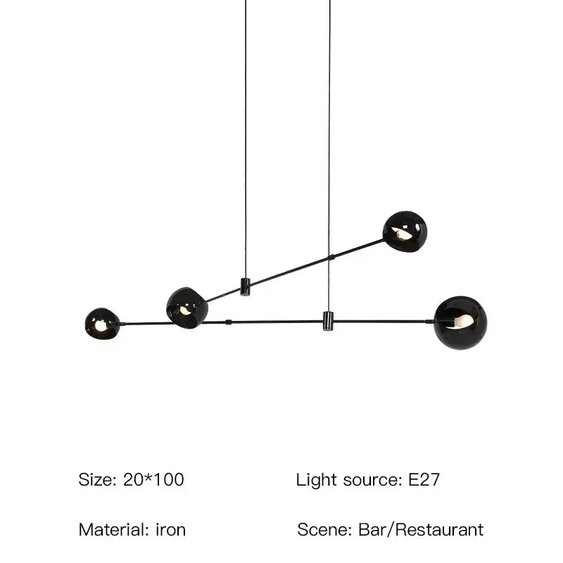 DecorBites™ LED Chandelier: Modern Designer Pendant Lights for Living, Dining Room, Kitchen.