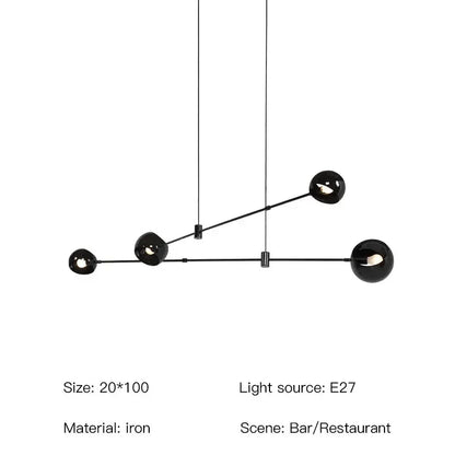 DecorBites™ LED Chandelier: Modern Designer Pendant Lights for Living, Dining Room, Kitchen.