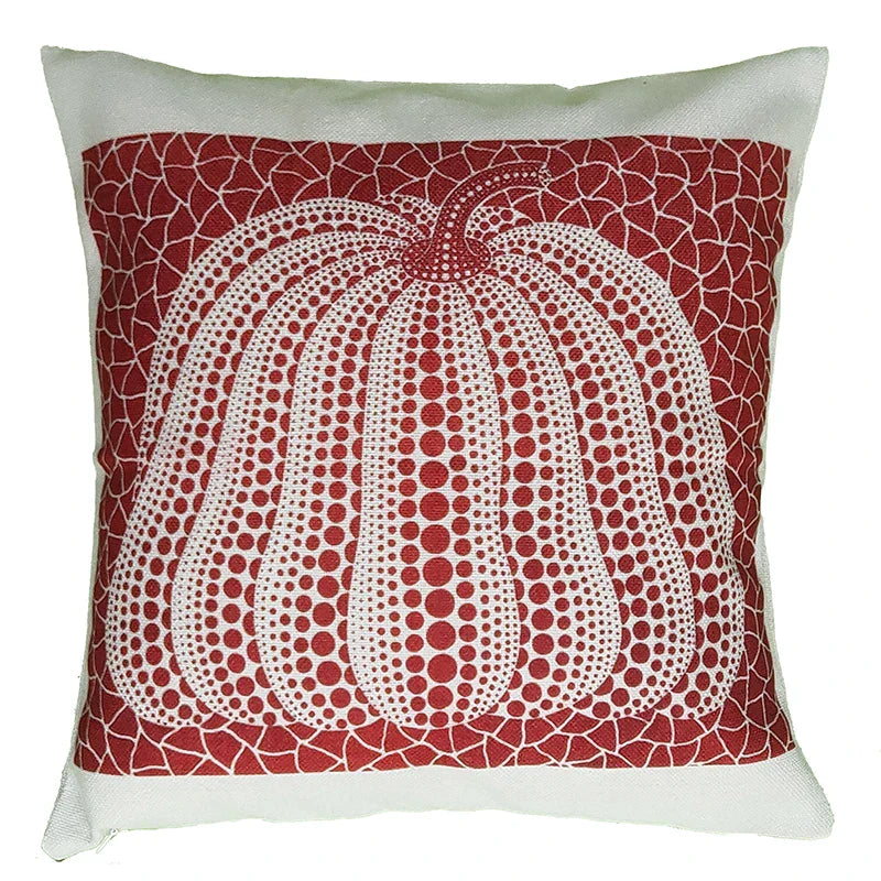 غطاء وسادة قطني بتصميم قرع من DecorBites™ لديكور الأريكة العصري - غطاء سميك وأنيق