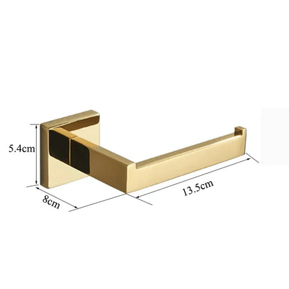 DecorBites™ Gold Square Paper Holder Bathroom Accessory