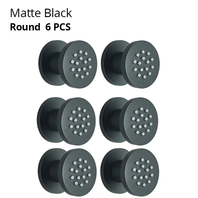 DecorBites™ Brass Body Round Shower SPA Jets for Luxurious Bathroom Massage Experience