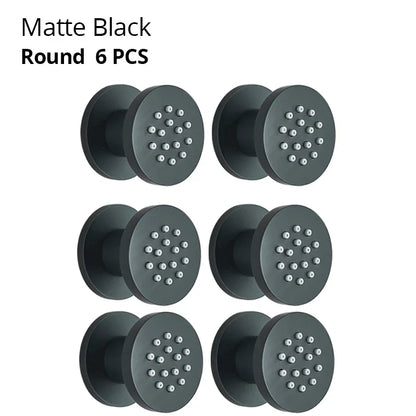 DecorBites™ Brass Body Round Shower SPA Jets for Luxurious Bathroom Massage Experience