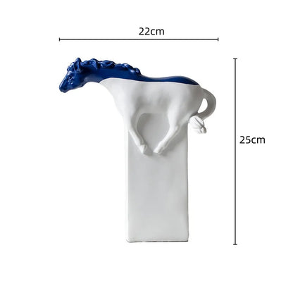 DecorBites™ Horse Statue Resin Abstract Ornament Half-length Animal Sculpture Home Decor Figurine