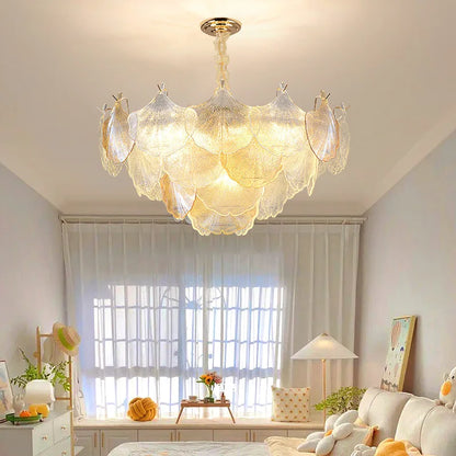 DecorBites™ Glass Shell Ceiling Pendant Light Luxury Bedroom Decor Hanglamp