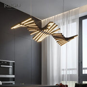 Decorbites™ Lámpara de Araña de Colgante LED en Forma de Espina de Pescado para Decoración Moderna Nórdica