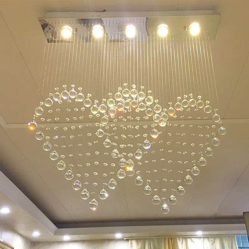 DecorBites™ Crystal Chandelier: Modern Dining Table & Bar Lamp for Bedroom & Dining Room Lighting