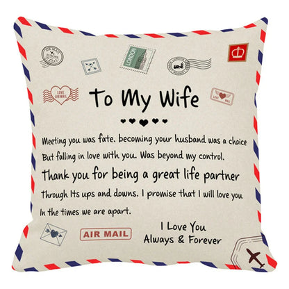 Funda de cojín DecorBites™ Love Mom 45x45cm - Regalo de aniversario familiar - Diseño nórdico