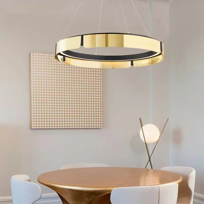 DecorBites™ LED Chandelier: Modern Minimalist Pendant Light for Living, Dining, Kitchen, Bedroom