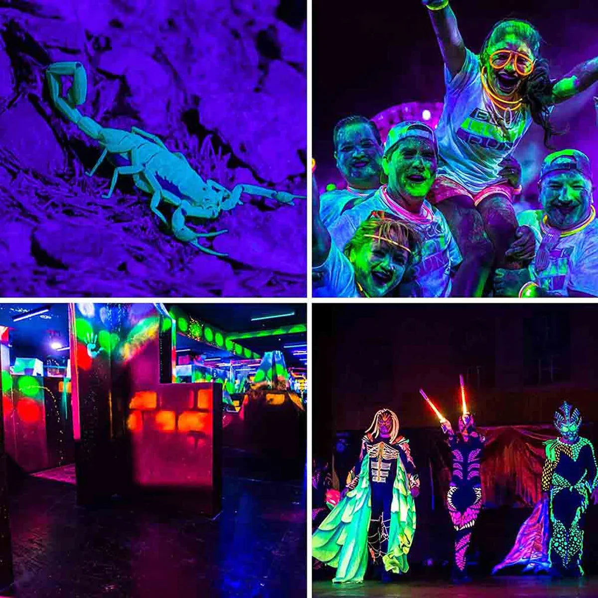 DecorBites™ 100W LED UV Blacklight for Halloween Xmas Dance Parties