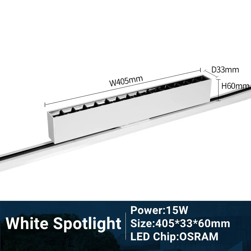 DecorBites™ LED Track Light 10/20W COB Adjustable Grille Spot Lamp Linear Fill Rail Lighting