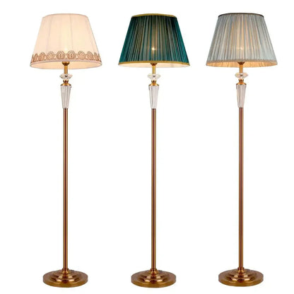 DecorBites™ Crystal Floor Lamp - European Retro Living Room & Bedroom Stand Light