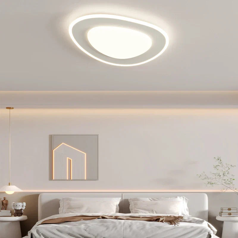 White Minimalist LED Chandelier C W110cm Design