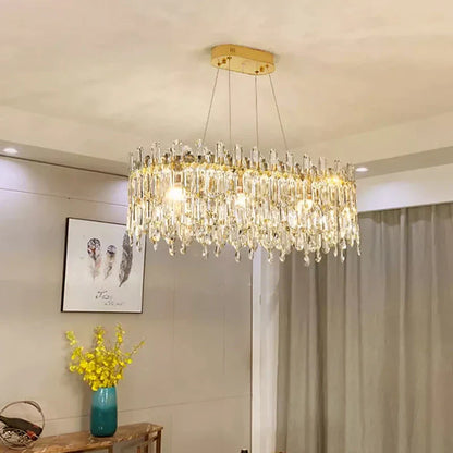 DecorBites™ Crystal Ceiling Chandelier: Postmodern Luxury Indoor Lighting for Living Room, Dining Room & Bedroom