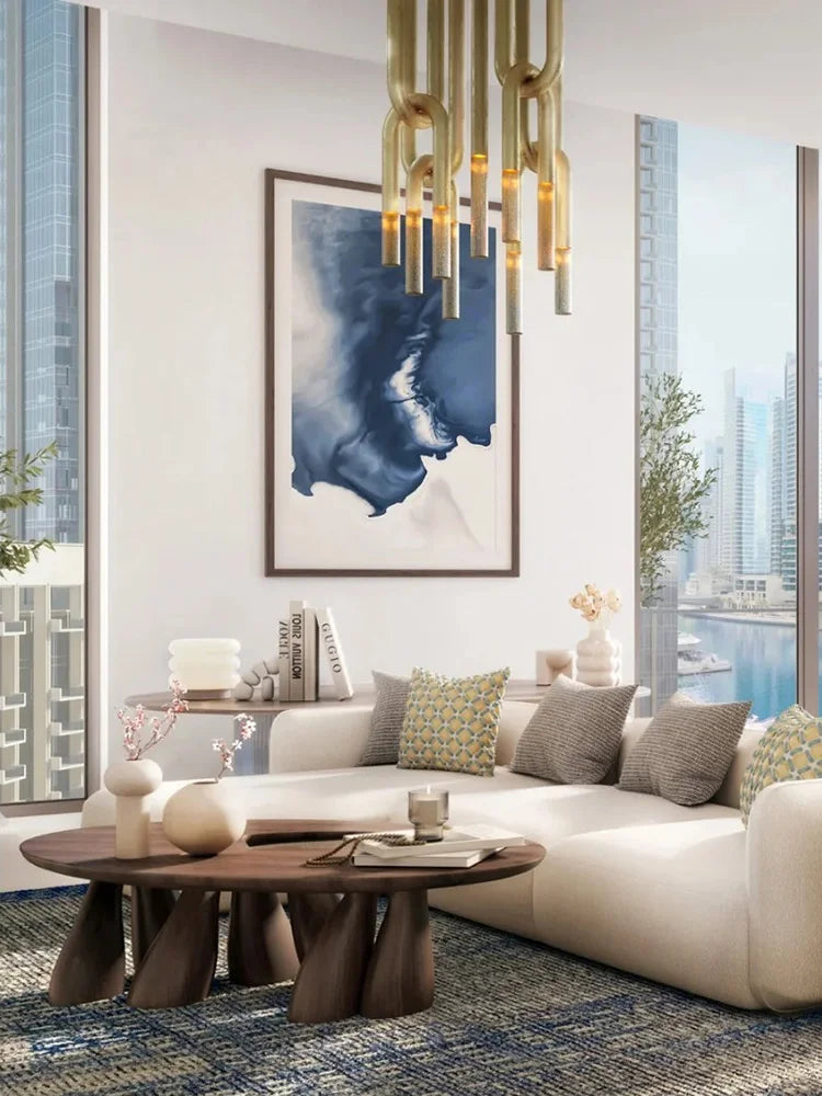 Italian Postmodern Retro Glass Pendant Light Dimmable