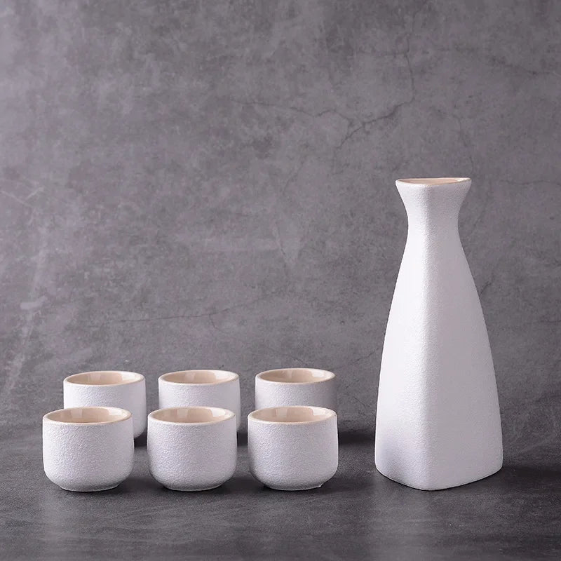 Decorbites™ Juego de Sake Cerámico Japonés - Artesanía Tradicional en Utensilios de Bebida