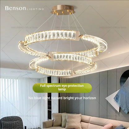 DecorBites™ Light Luxury Crystal Chandelier for Elegant Living & Dining Atmosphere