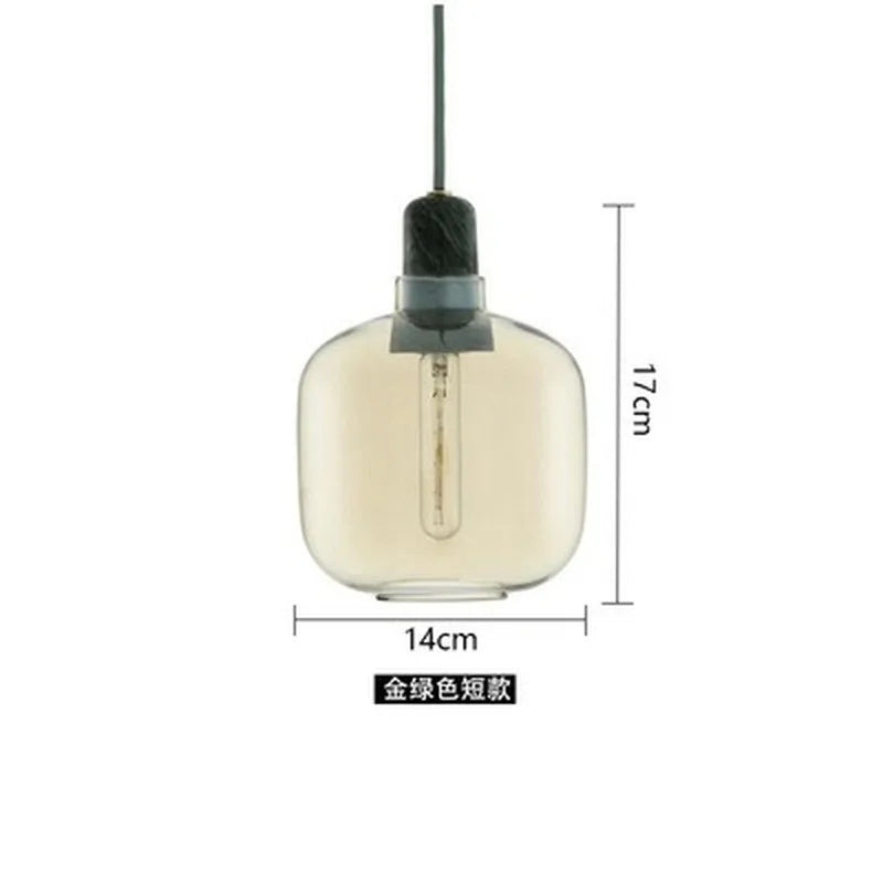 DecorBites™ Industrial Stained Glass Pendant Lamp LED Hanging Lights for Dining & Living Room