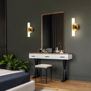 Lámpara de pared de acrílico en latón dorado Decorbites™ con bombilla G9 para iluminación de baño y dormitorio
